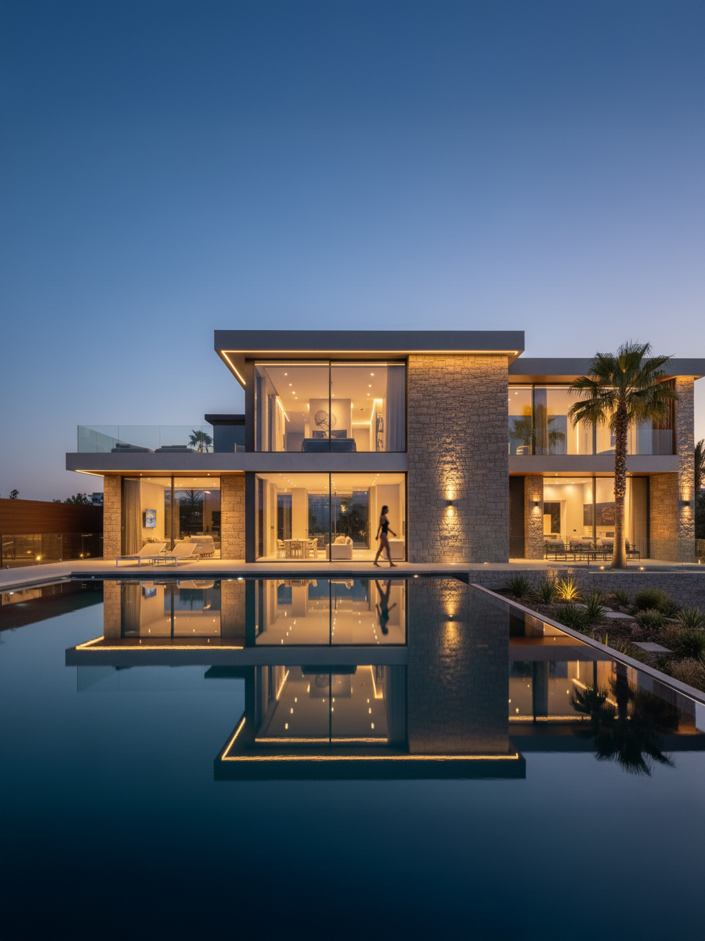 Villa at night