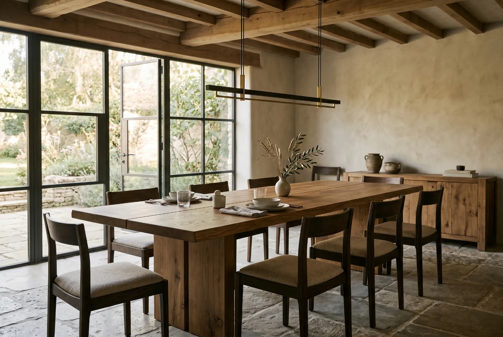 Oak Table apartment — dining